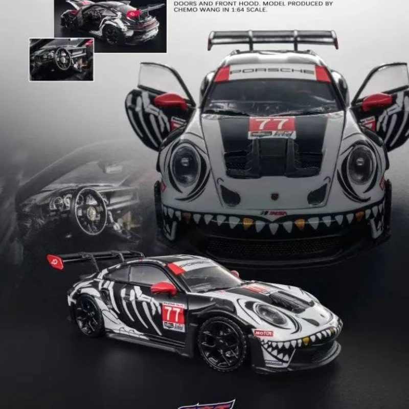 Demon King Auto 1/64 Bone Dragon Coating Porsche 911GT3 RS 930RWB Legierung Druckguss-Automodell Weihnachtsgeschenk Jungen-Spielzeug