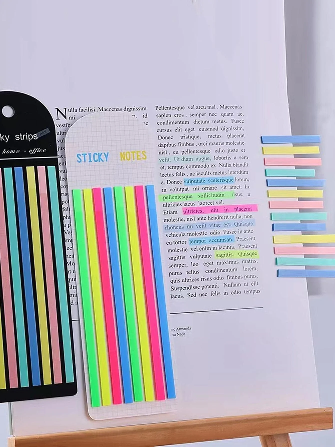 2pcs Transparent Sticky Note Set, Long Page Bookmarks With Strong Adhesive For Indexing, Notes For Page Marking, Strong Adhesion