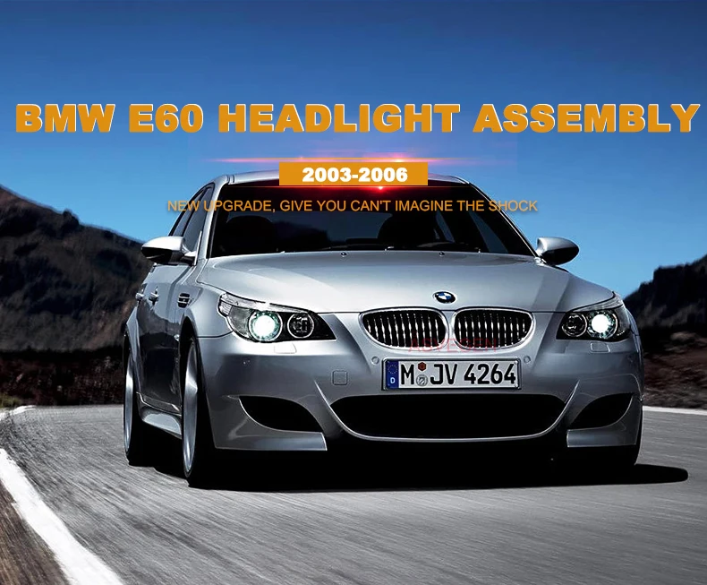 Automotive parts Auto Lighting System Front Headlamp Car Headlight For  E60 2003-2006