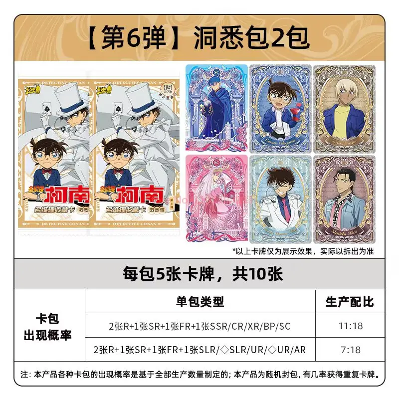 Genuine KAYOU Detective Conan Card Famous Reasoning Mystery Insight Pack Mouri Ran Rare BP Anime Collection Cards Kids Toy Gifts - Image 6