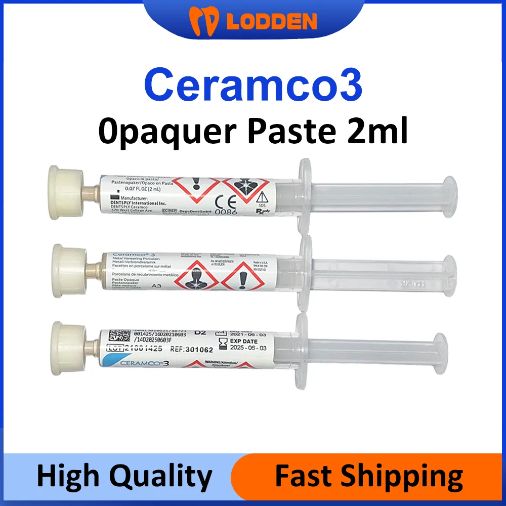 Dental Ceramco3 Paste Opaque 2ml Metal Veneering Porcelain 0paquer Paste Denatl Lab Materials