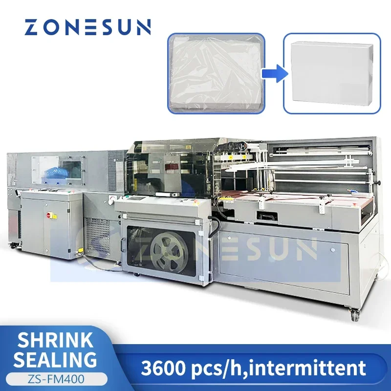 Zonesun ZS-FM400 Высокоскоростная машина для термоусадочной упаковки Коробка Оборудование для упаковки картонных коробок