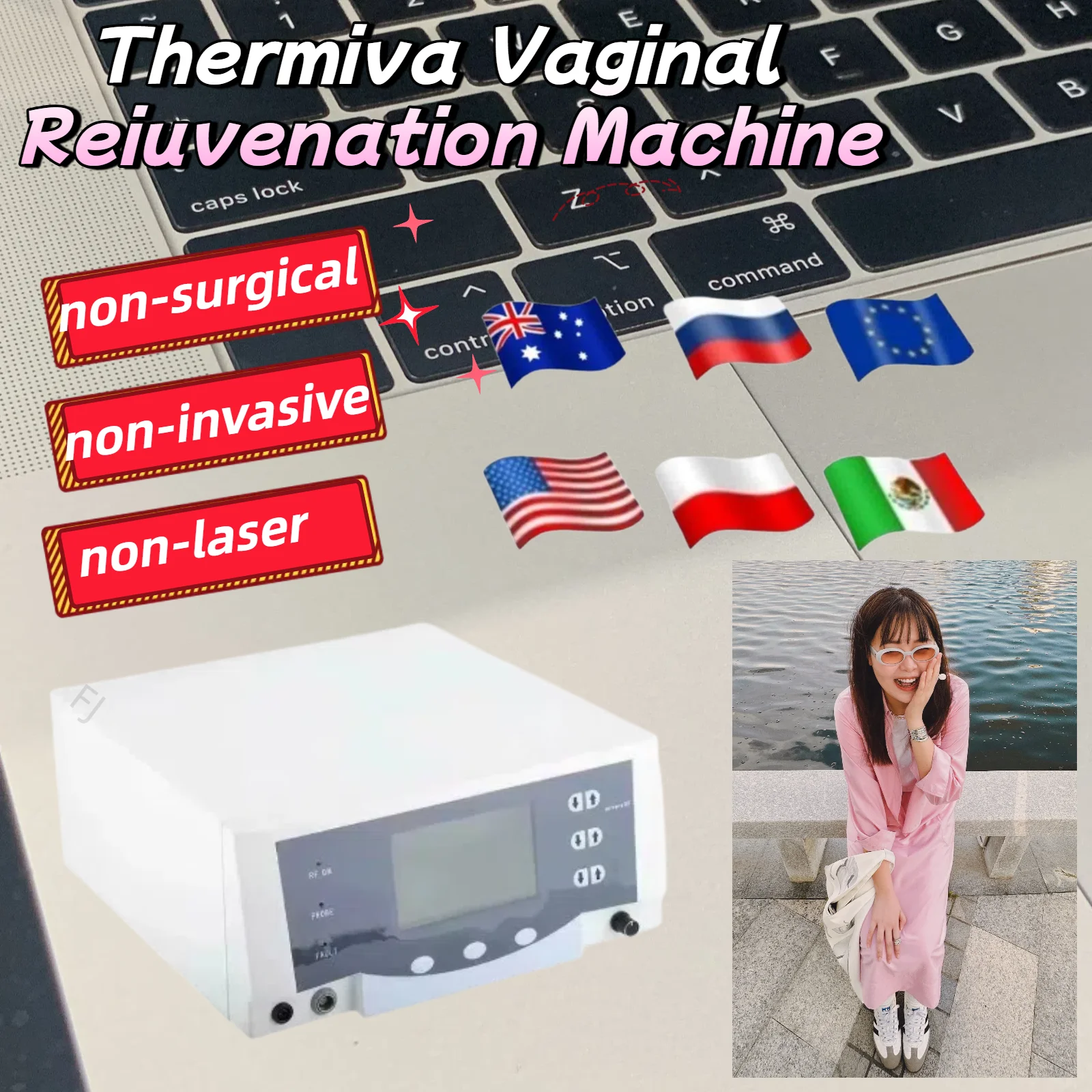 RF Radio Frequency Thermiva Vaginal Tightening Machine Women Private Care Thermi Vagina Rejuvenation Spa Salon Beauty Equipment