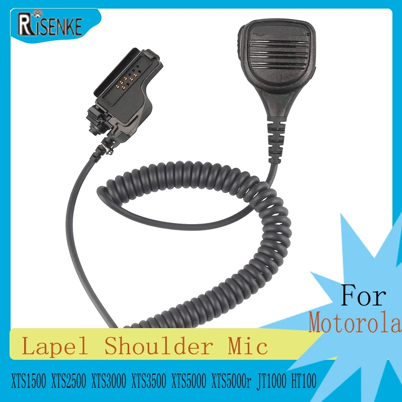 RISENKE Shoulder Speake Mic for Motorola,XTS1500,XTS2500,XTS3000,XTS3500,XTS5000, XTS5000, JT1000, HT100,MTS2000,MTX9000,MTX960