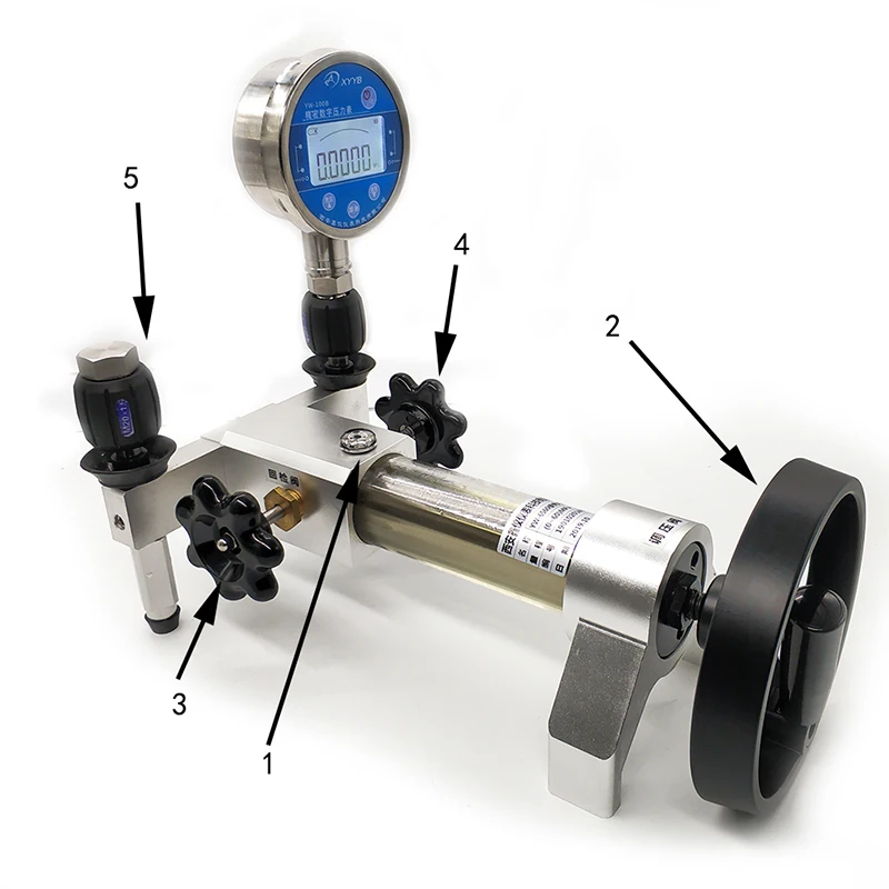 High Pressure 700Bar Hydraulic Pressure Portable Hand Calibration Pump with Pressure Gauge