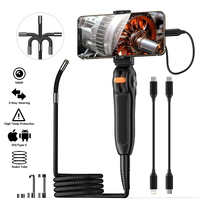 2-Way Articulating Endoscope TYPE-C Slide Rod Two Way 360° 180° Rotation Steering Camera Pipe Inspection Borescope For Phones
