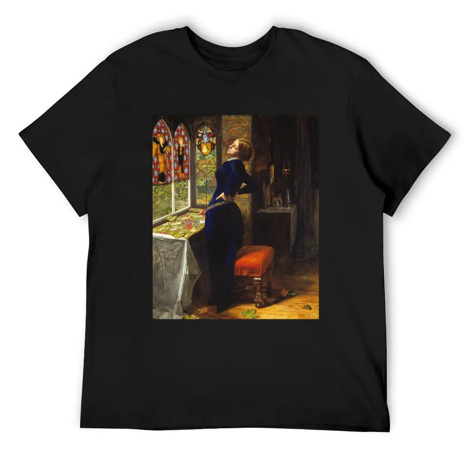 John Everett Millais - Mariana T-Shirt tops Aesthetic clothing blacks shirts graphic tee black t-shirts for men