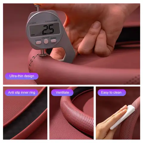 मर्सिडीज बेंज मेबैक एस-क्लास बी/सी/ई/ए/वी क्लास सी200एल जीएलसी जीएलके जीएलए डब्ल्यू220 डब्ल्यू205 के लिए कार स्टीयरिंग व्हील कवर लेदर स्वेट अब्ज़ॉर्प्शन 6 best sales मर्सिडीज स्टीयरिंग व्हील कवर - №1