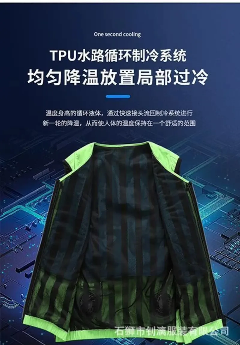 Smart Thermoelectric Cooling Workwear Summer True Refrigeration Safety Garment for Outdoor Construction Men Women