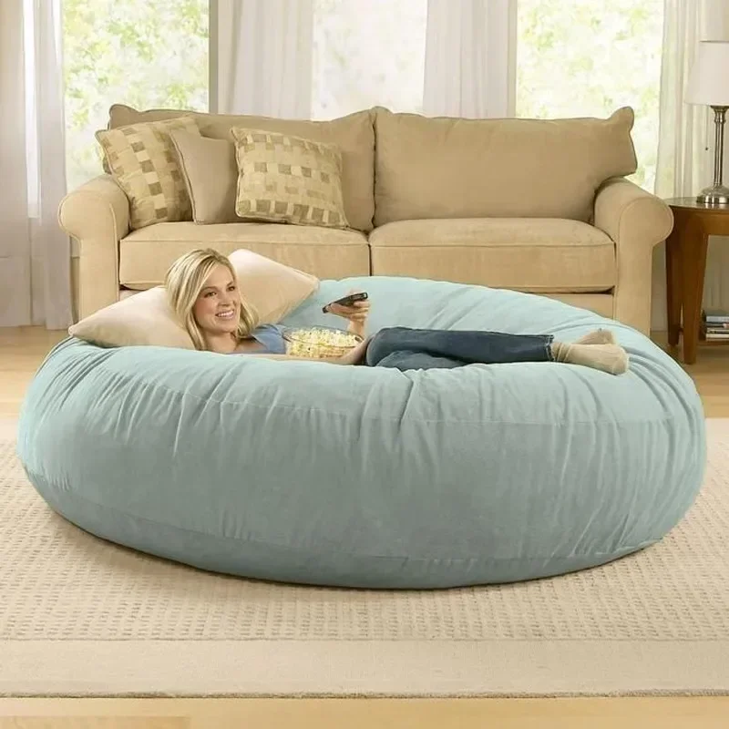 New 7ft Shredded Sponge Filled Foam Bean Bag Large Lazy Sofa Living Room Sofas Giant Bean Bag Chair