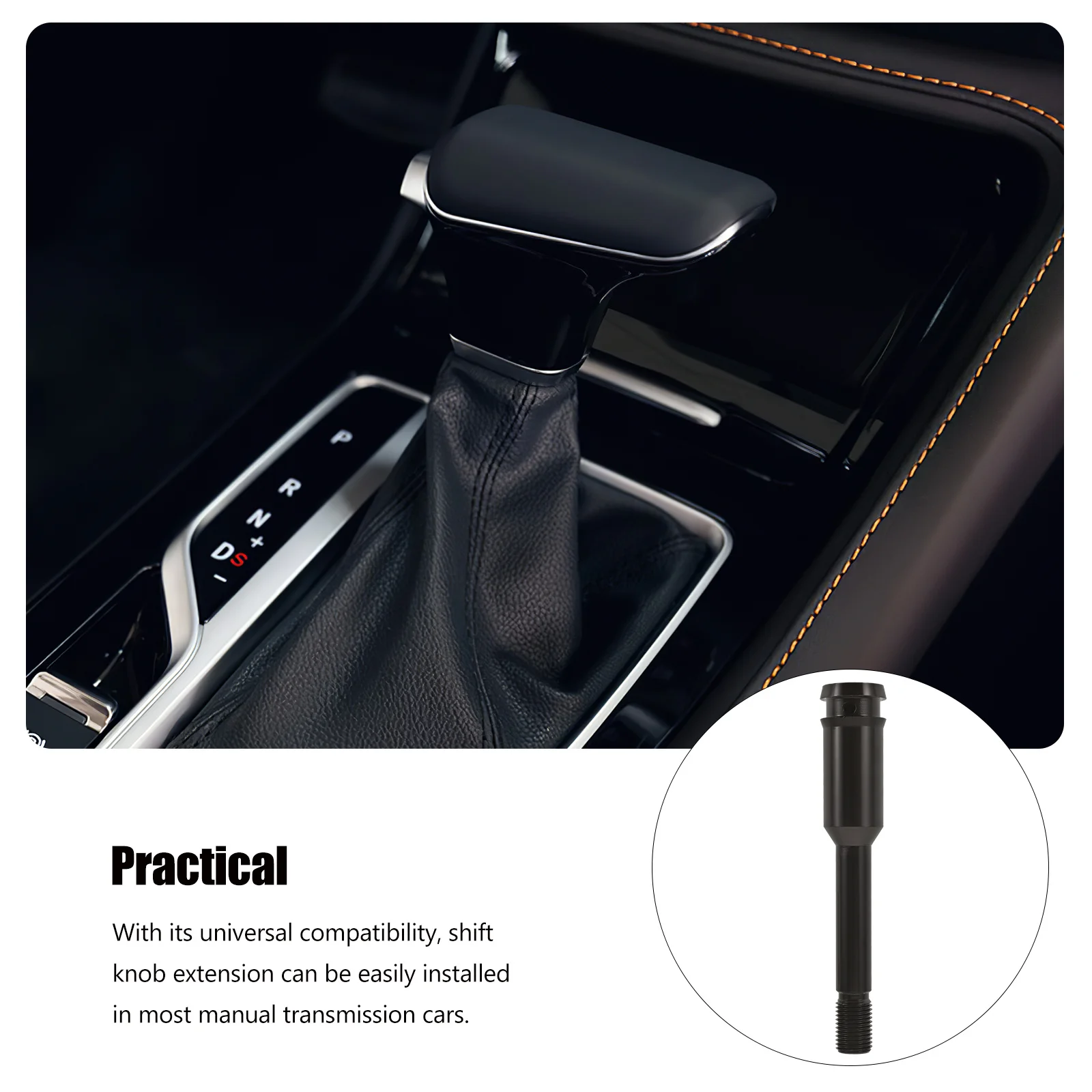 

Aluminum Alloy Extended Gear Knob Extension For Manual Transmission Vehicles Enhanced Length Stick Car Shifter Head Extension