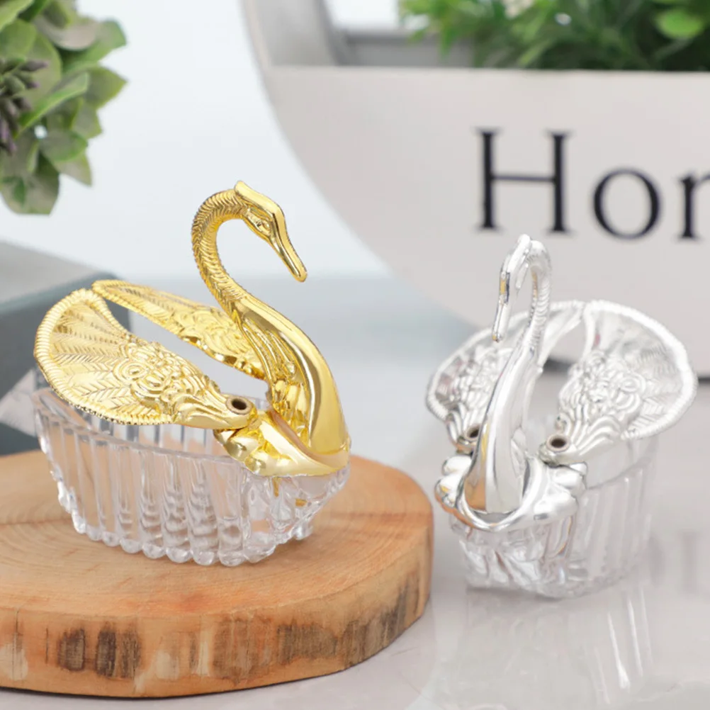 

12Pcs Decorative Candy Boxes Party Favors Elegant Swan Print Container for Gifts Chocolates Snacks Wedding Birthday Events
