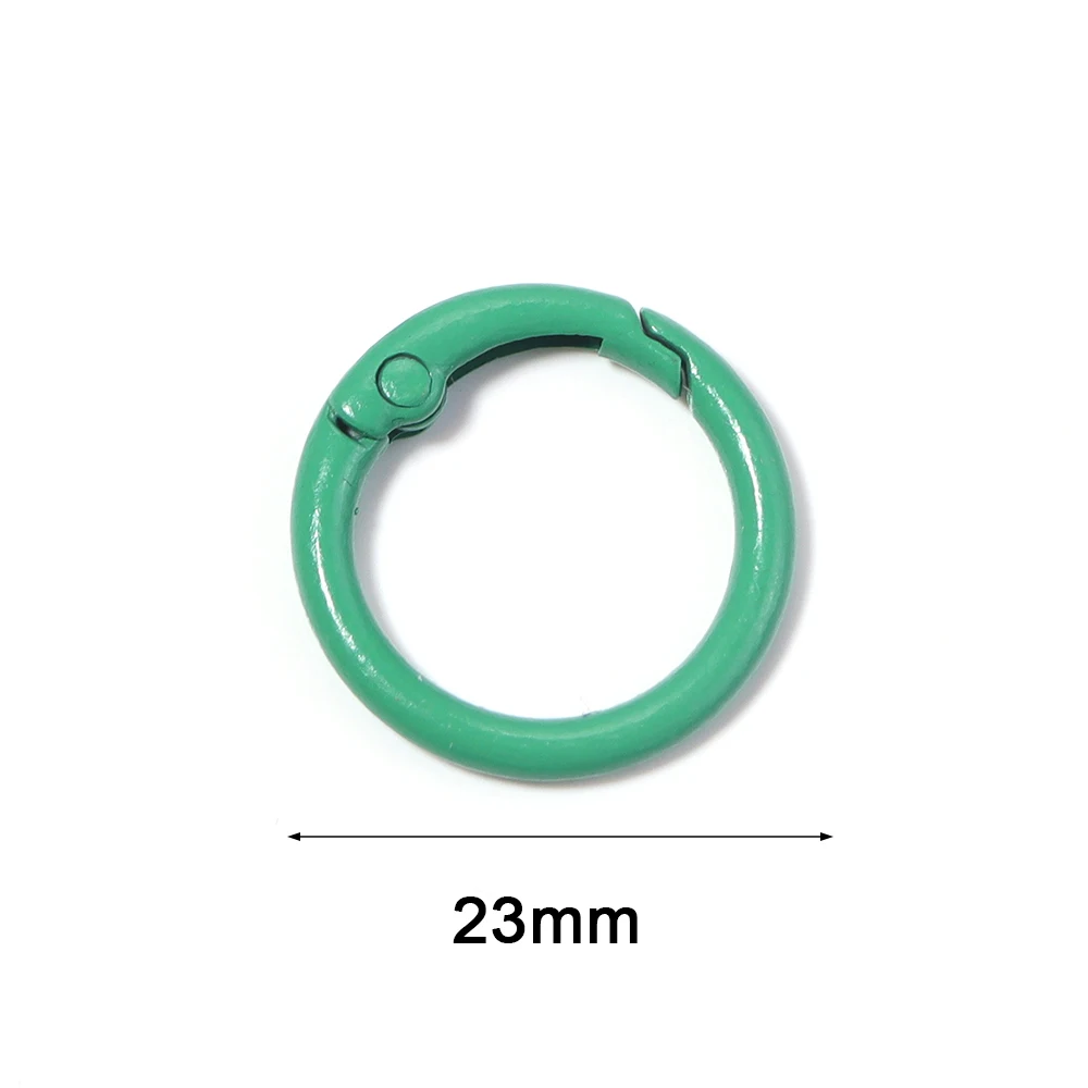 20pcs Metal O Ring Spring Clasps for DIY Jewelry Openable Round Carabiner Keychain Bag Clips Hook Dog Chain Buckles Connector - view 2