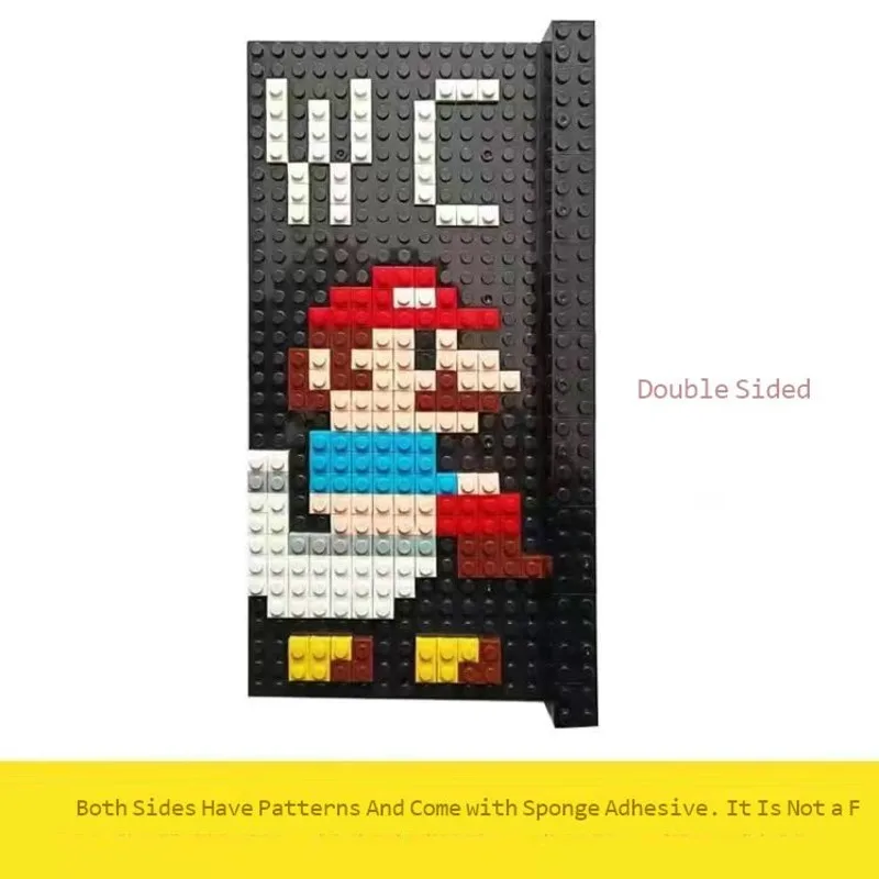 Super Mario Creative Building Block Door Number Toilet Sign Building Blocks Bricks Home Accessories Diy Assembly