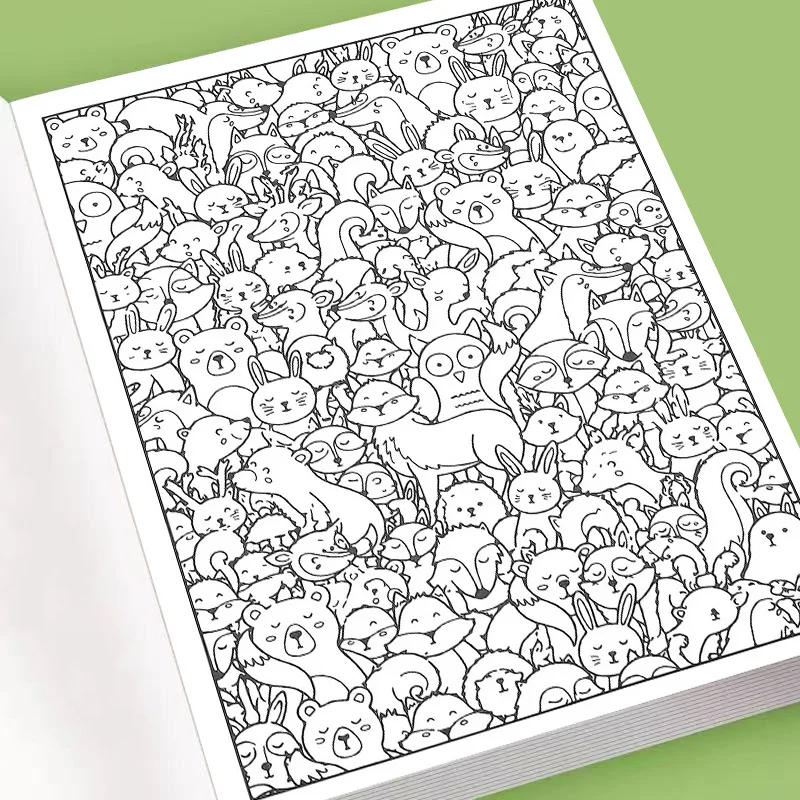 Trace & Color Doodles Coloring Book for Teens & Adults, Funny Cartoon Doodle Line Tracing Pages, Stress Relief Relaxing Book