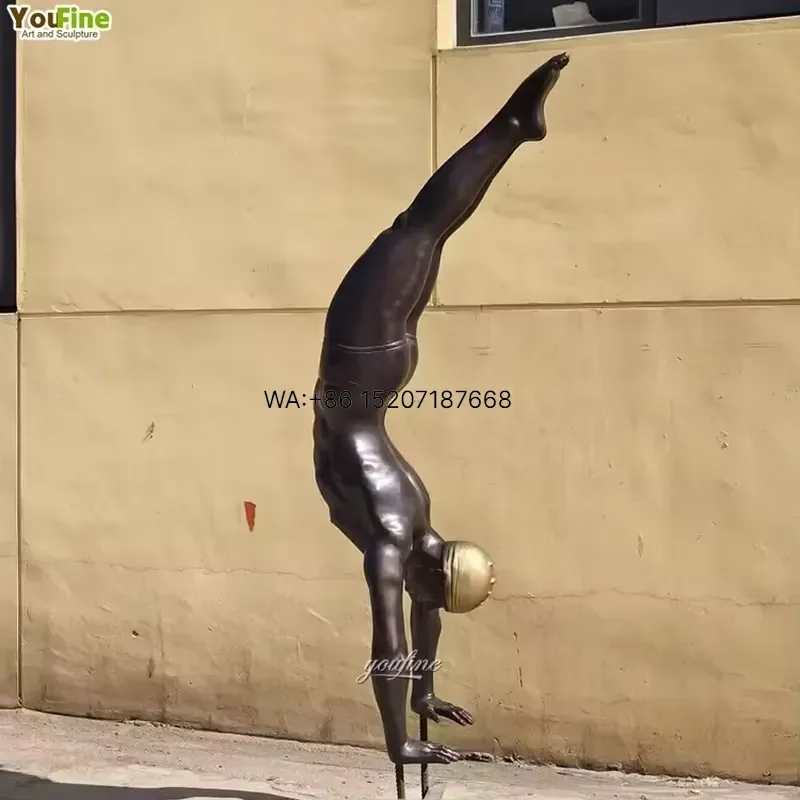 Wmwmnu Life Size Outdoor Athletic Male Diving Pose Bronze Swimmer Statue for Garden Yard Decor