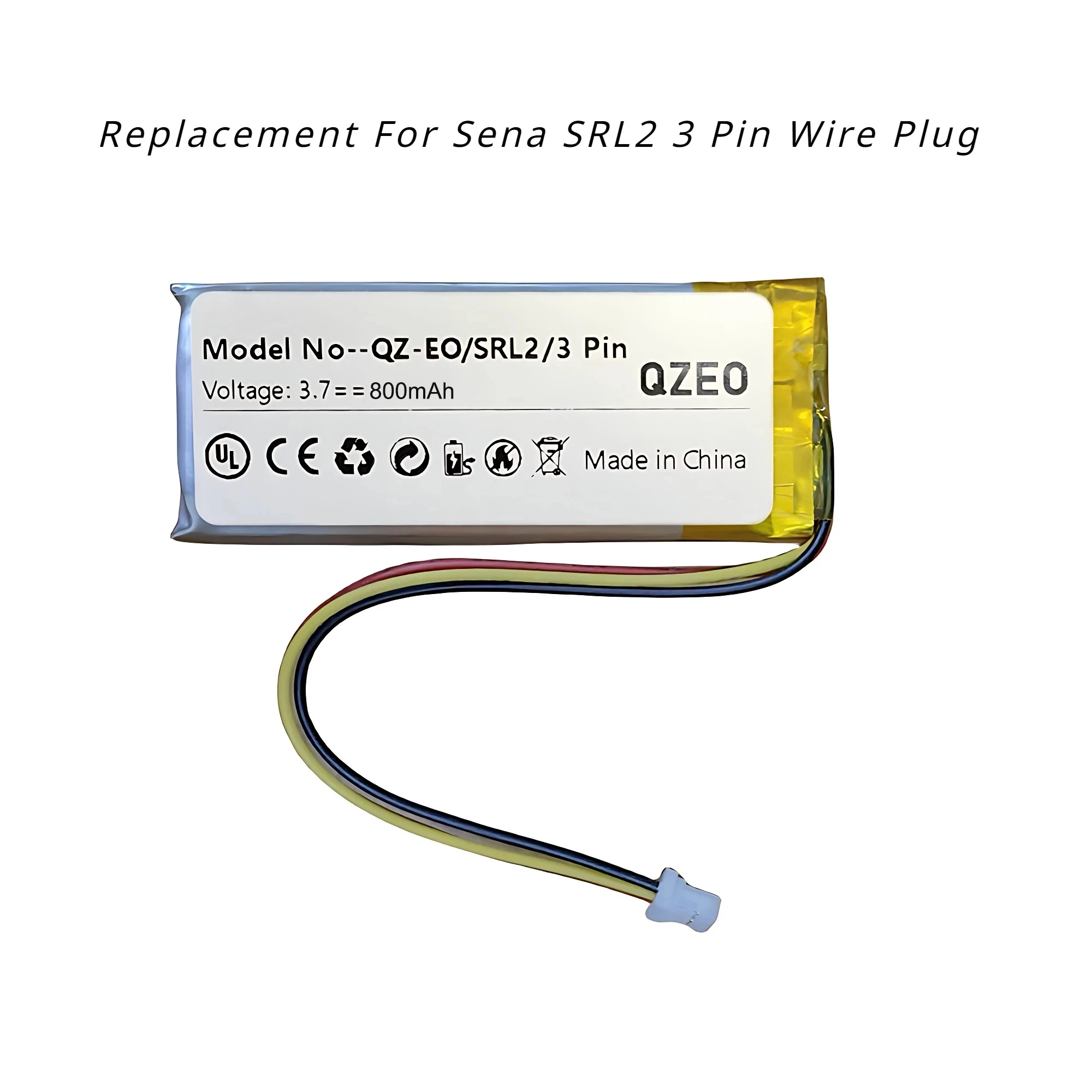 交換用バッテリー Sena SRL 1 SRL2 2 3 ピンワイヤープラグ Bluetooth 