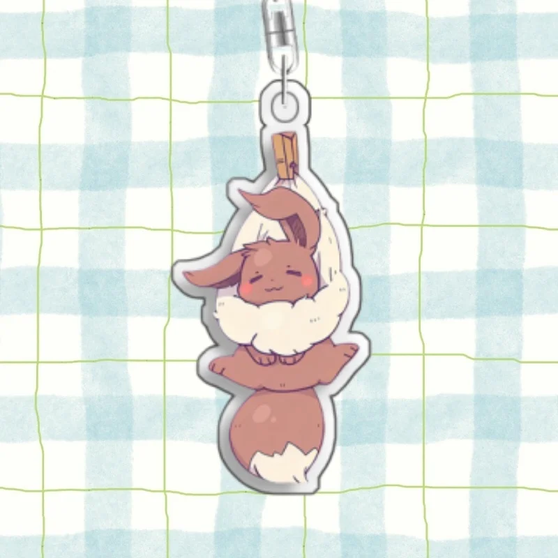 Keychain For Pokemon Victor Hilda Florian Acrylic Homemade Cartoon Anime Backpack Pendant Decoration Collection Fans Gift 5cm