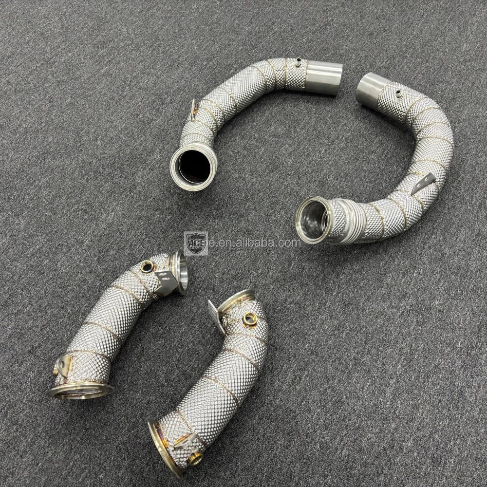 Fabrikneues Hochleistungs-Turbo-Downpipe für M5 F90 4.4T 2018-2023, Edelstahl 304, hochglanzpoliert, Hochleistungs-Auspuff – Detail 8