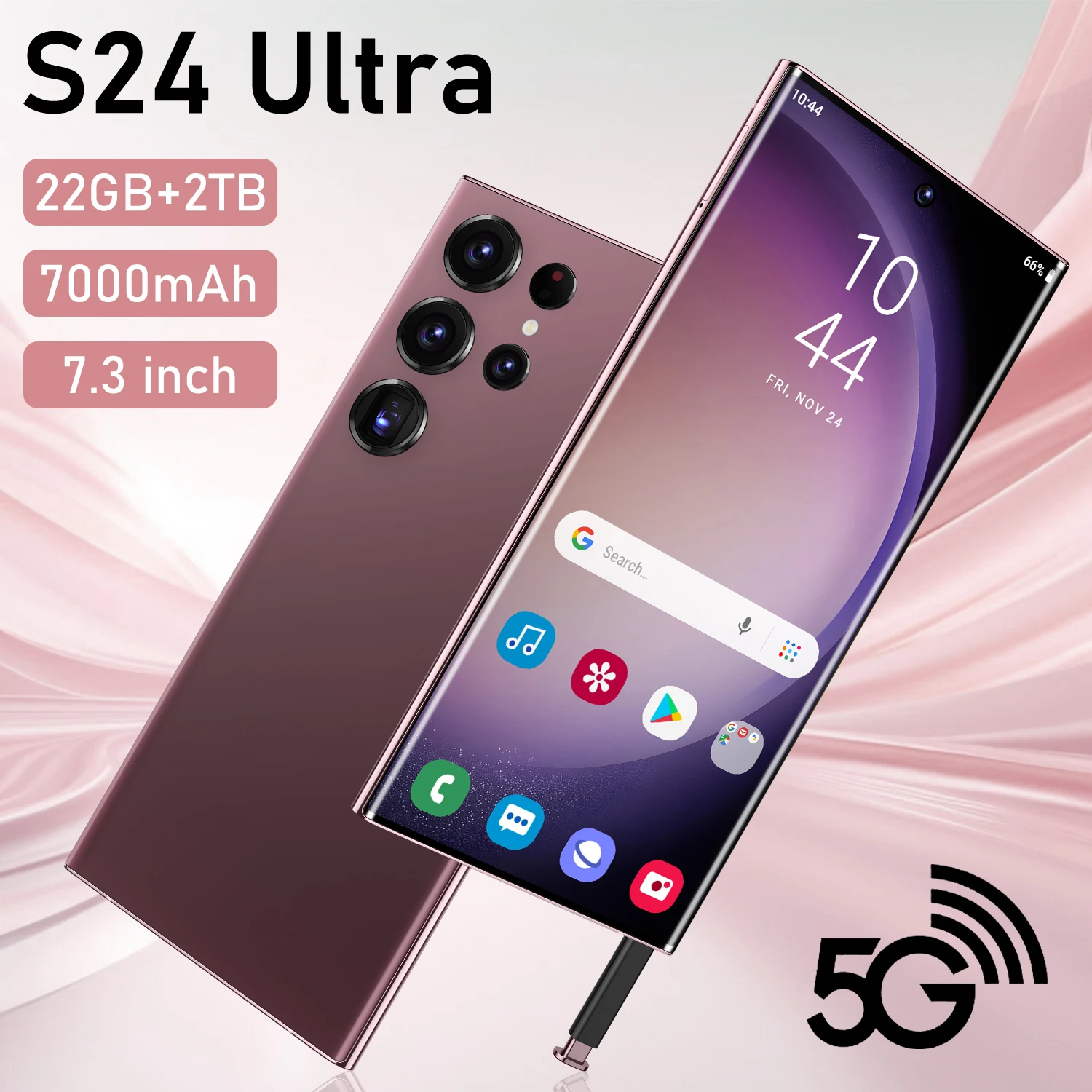 2025 New S24 Ultra samrt 5g mobile phone 7.3-inch high-definition Face Recognition 7000mAh Hot Android Global Version Cellphones