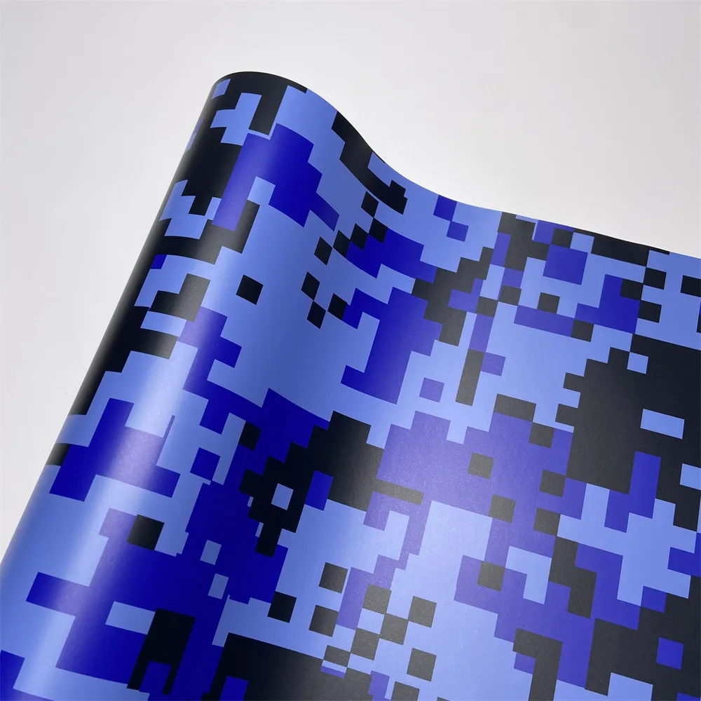 

Blue Camo Vinyl Wrap Film Roll Car Motorcycle Bicycle Laptop Pattern Stealth Vinyl Bubble Free Sticker Decal Auto Tuning