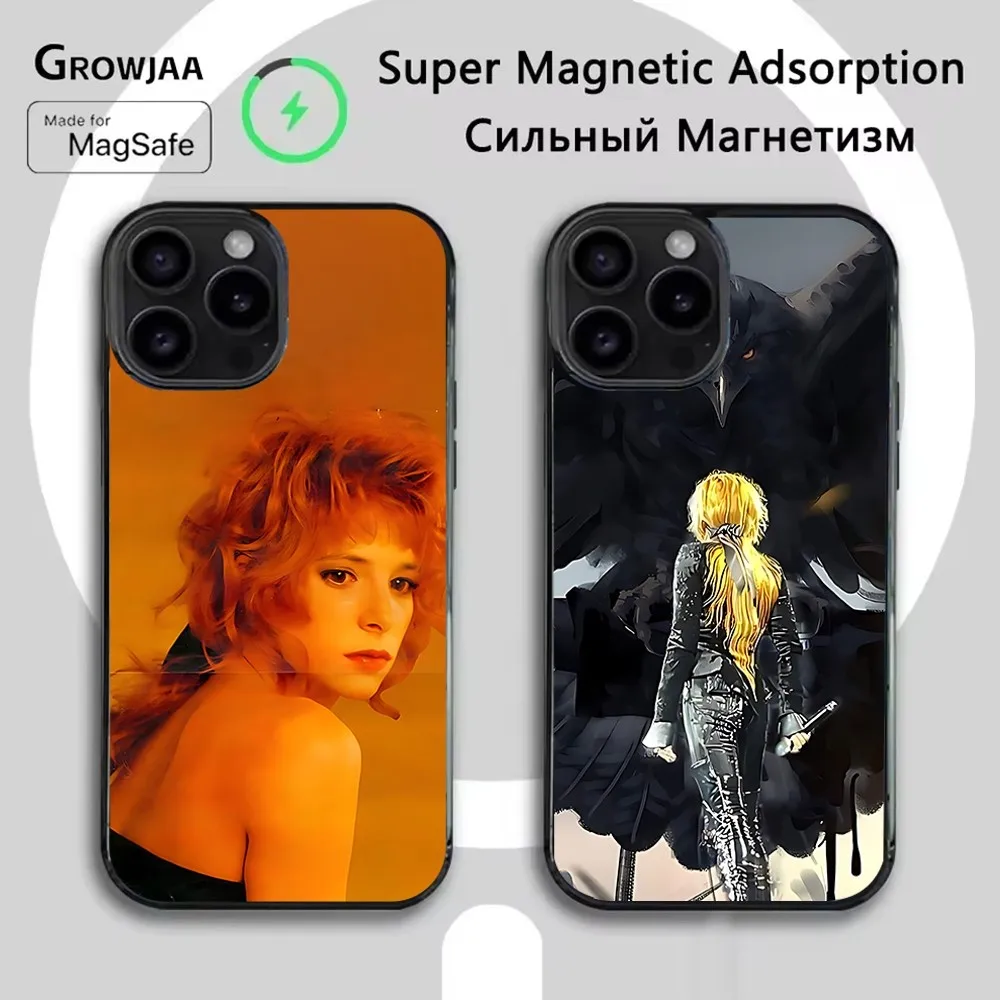 

M-Mylene Farmer Phone Case For iPhone 16e,16,15,14,13,12,11,Plus,Pro,Max,Mini Magsafe Magnetic Wireless Charging