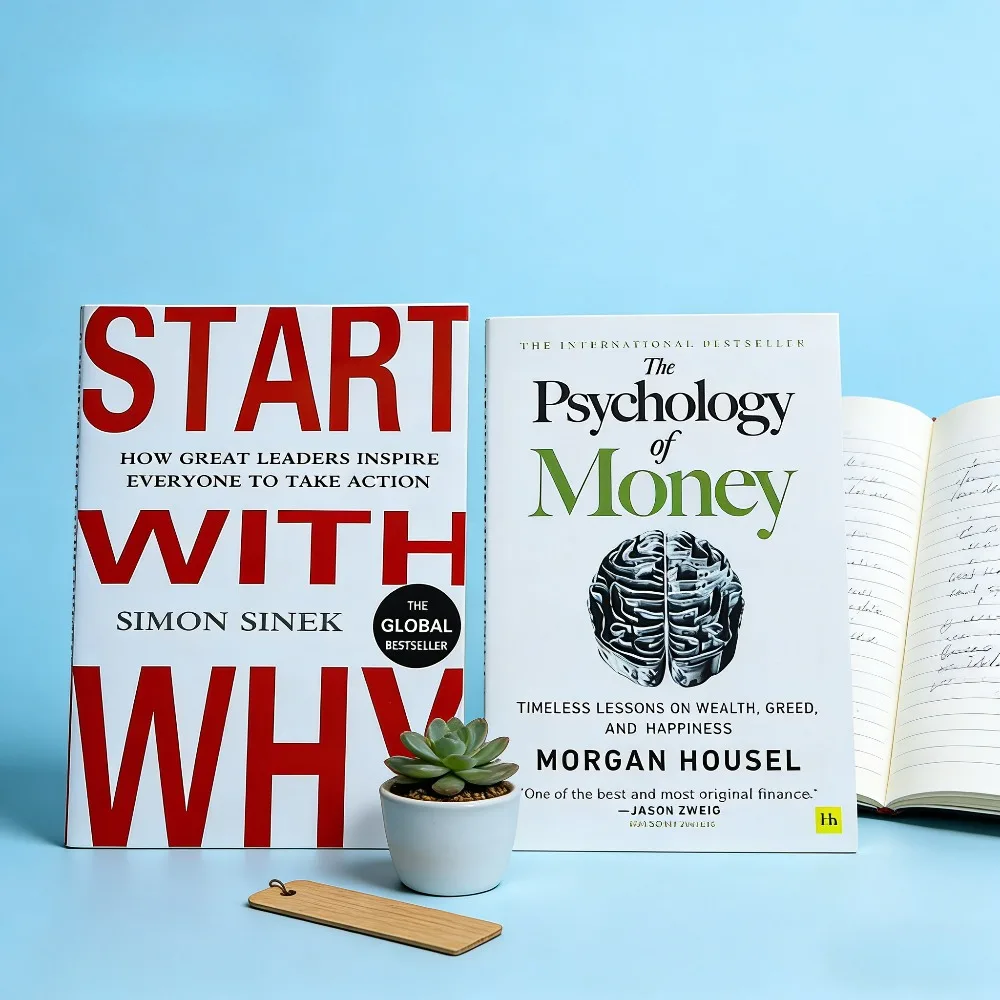 

Simon Sinek Start с Why & Morgan Housel Психология денег: руководства по лидерства и денег для карьера и ежедневных финансов