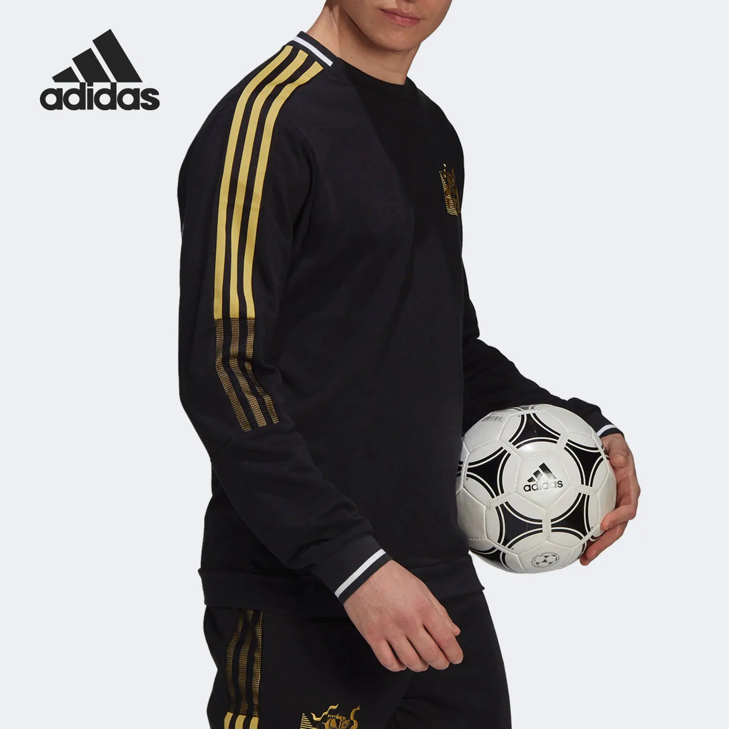 أديداس الرسمية حقيقية الرجال عارضة محبوك البلوز مريح جولة الرقبة البلوز GK8599 #2