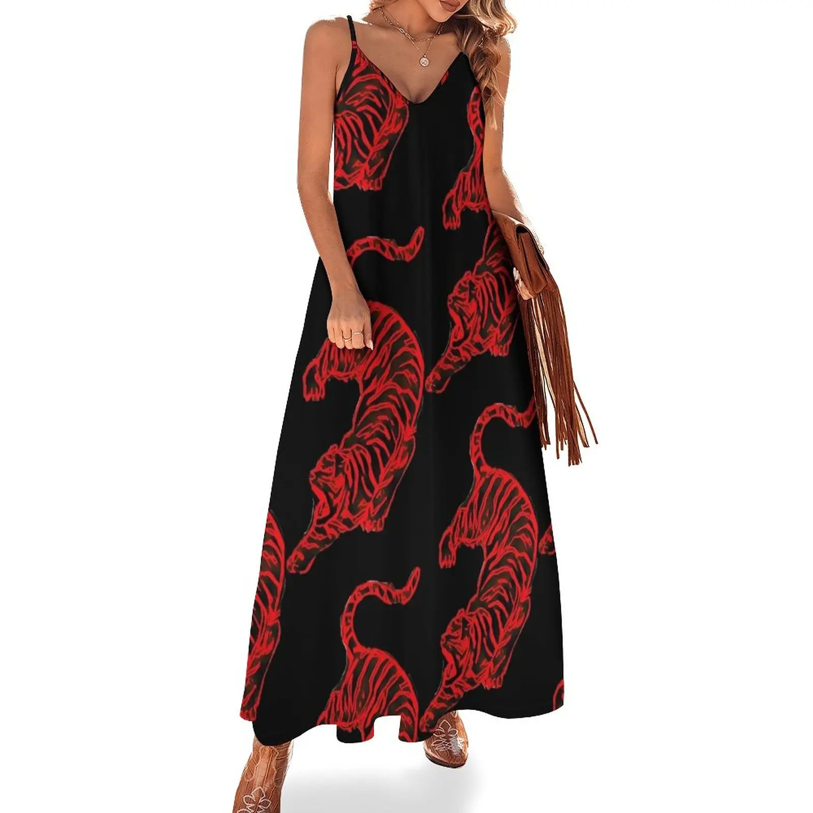 

Red Tiger Sleeveless Dress women's evening dresses summer dress women 2024