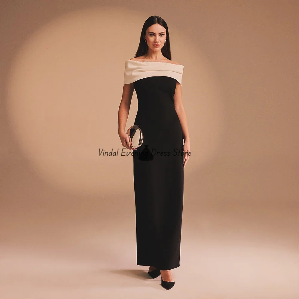 

Vindal Ankle-Length Straight Sleeveless Off The Shoulder Simple Sexy Elegant Formal Party Wedding Evening Gown For Women 2025