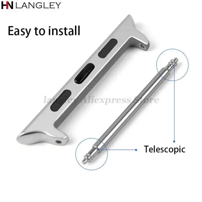 Разъем-адаптер для Apple Watch Ultra 49 мм, разъемы для ремешка для iWatch 10 9 8 7 SE 6 5 46 мм 45 мм 44 мм 42 мм, адаптер с металлической застежкой