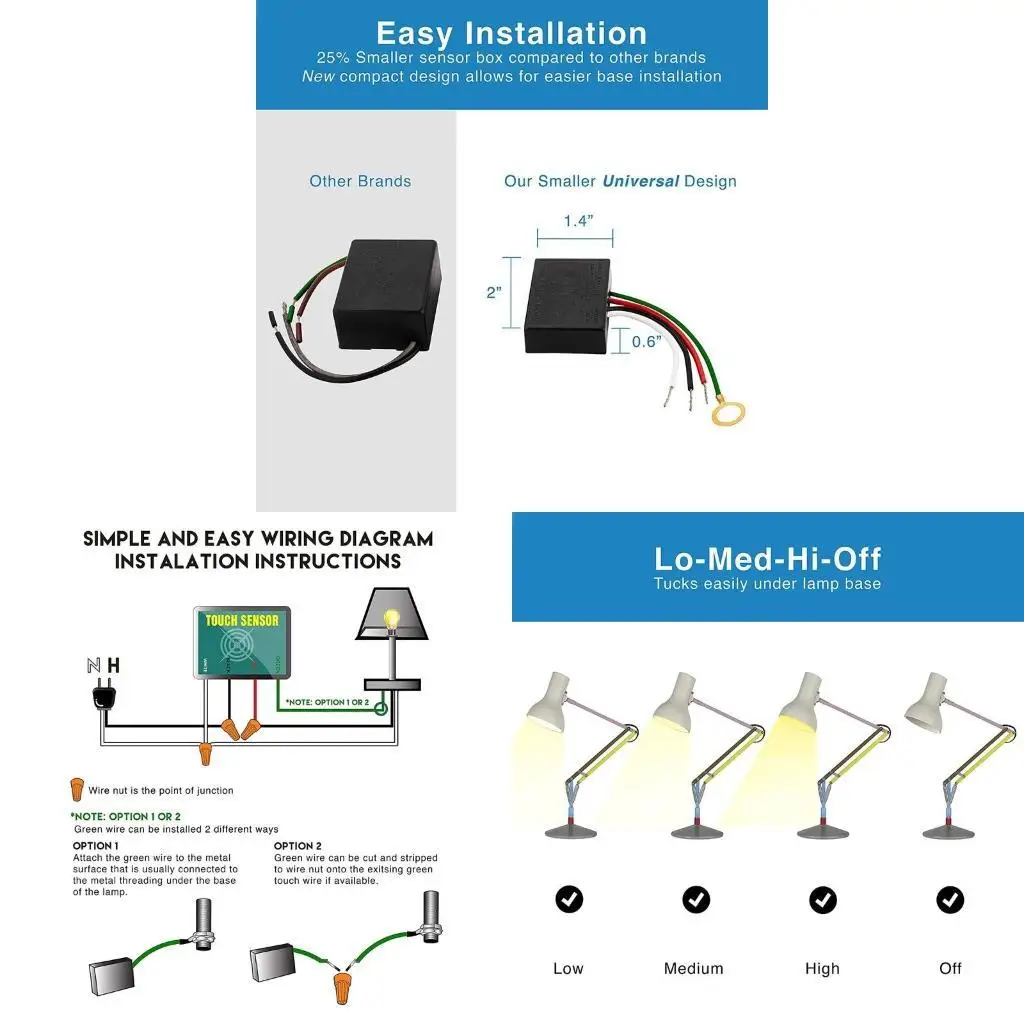 

2026 New AC 220V 150W Light Lamp for Touch Switch Desk Light Accessories for Bulb