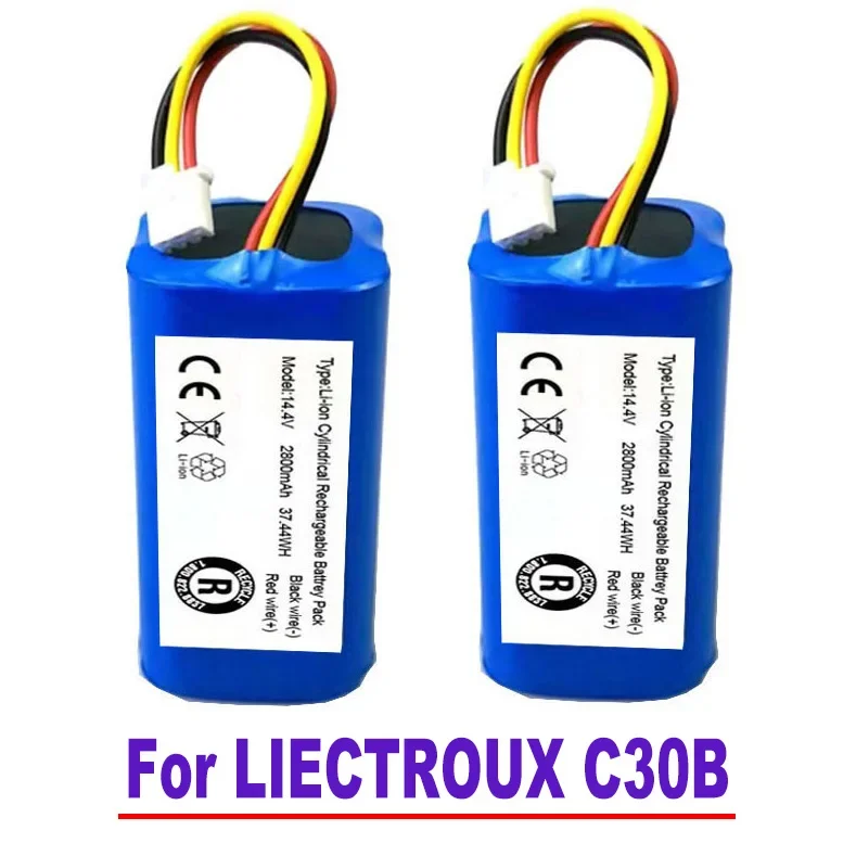 100%.Original(For C30B)Battery for.Lirctroux.C30B.Robot.Vacuum.Cleaner.14.4V. 6800mAh,/8800mAh/9900mAh/ lithium cell,