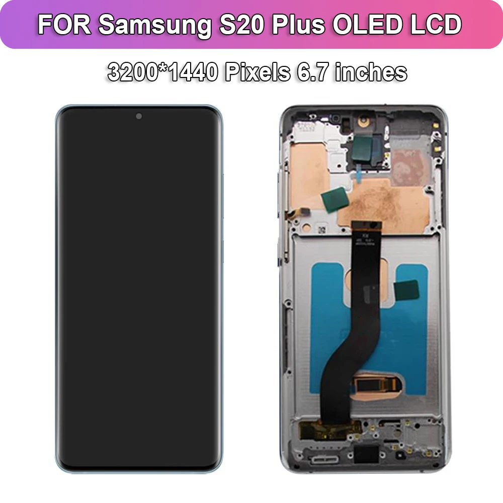 NEW OLED LCD Display For Samsung Galaxy S20 Plus lcd S20PLUS G985 G985F/DS lcd Touch Screen With Frame Digitizer Assembly