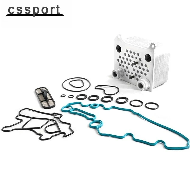 904-199 904-228 904-218 مبرد زيت عالي الجودة لـ 2003-2010 Ford F250 F350 6.0L Powerstroke ديزل فضي