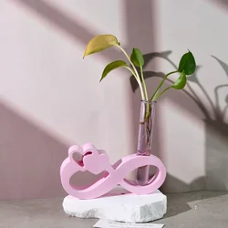 Infinite Love Hydroponic Vase Silicone Mold Desktop Ornament Resin Mold Home Decoration