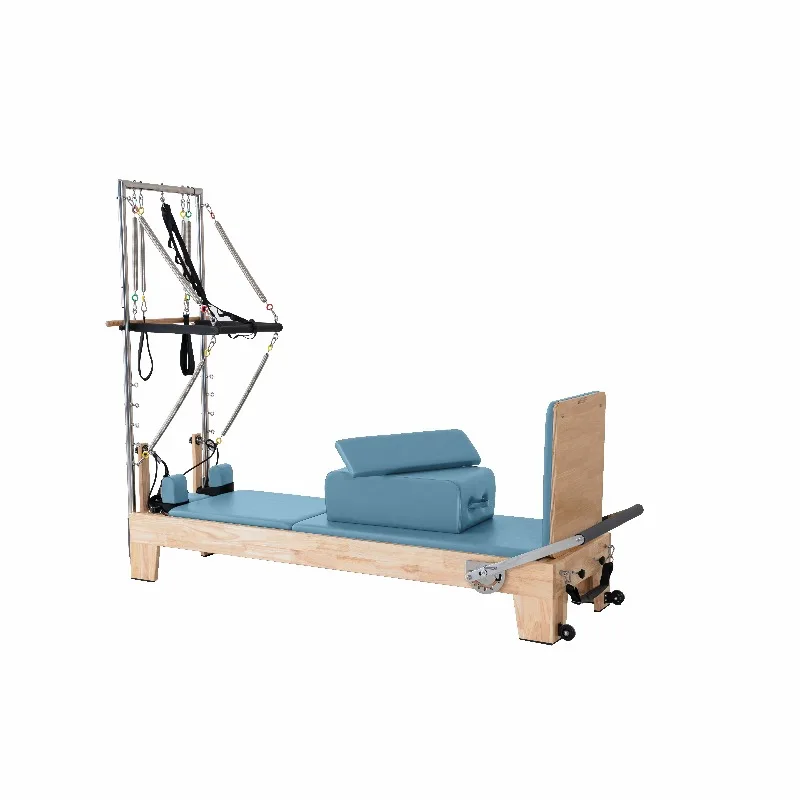 

YTYIN OEM Professional Wood Pilates Reformer with Tower & Trapeze Combo for Studio Use | All-in-One System