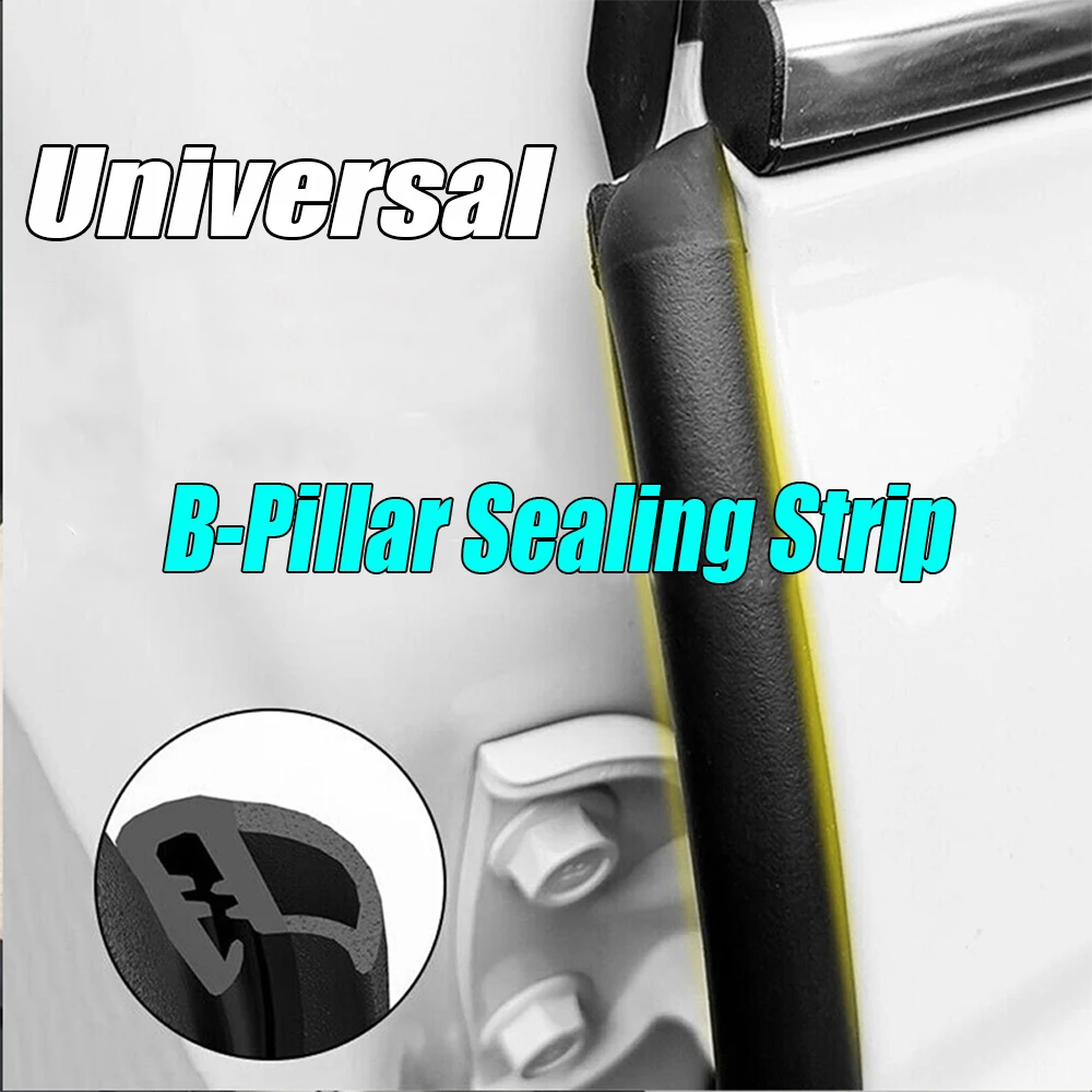 

2m Thicken Rubber B-Pillar Sealing Strip Car Door Edge Weatherstrip Auto Sealant Strip Soundproof Dustproof for Car Door RV Boat