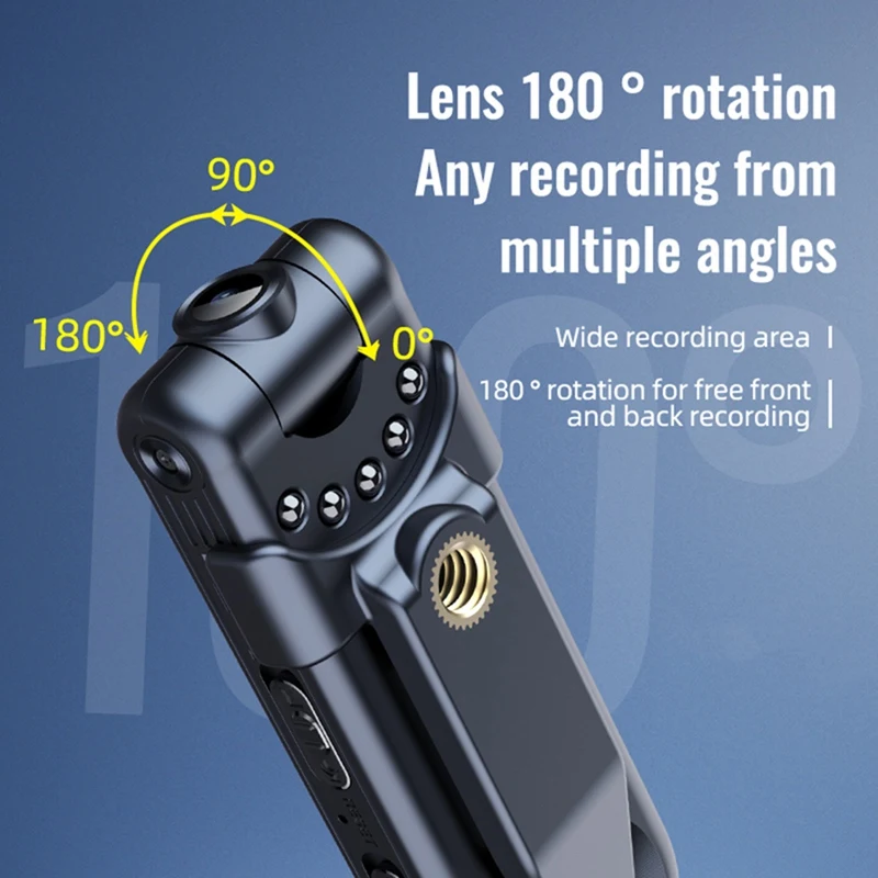 1080P Camera With Back Clip Portable Digital Video Recorder Police Body Cam Infrared Night Vision Small Bike Camcorder