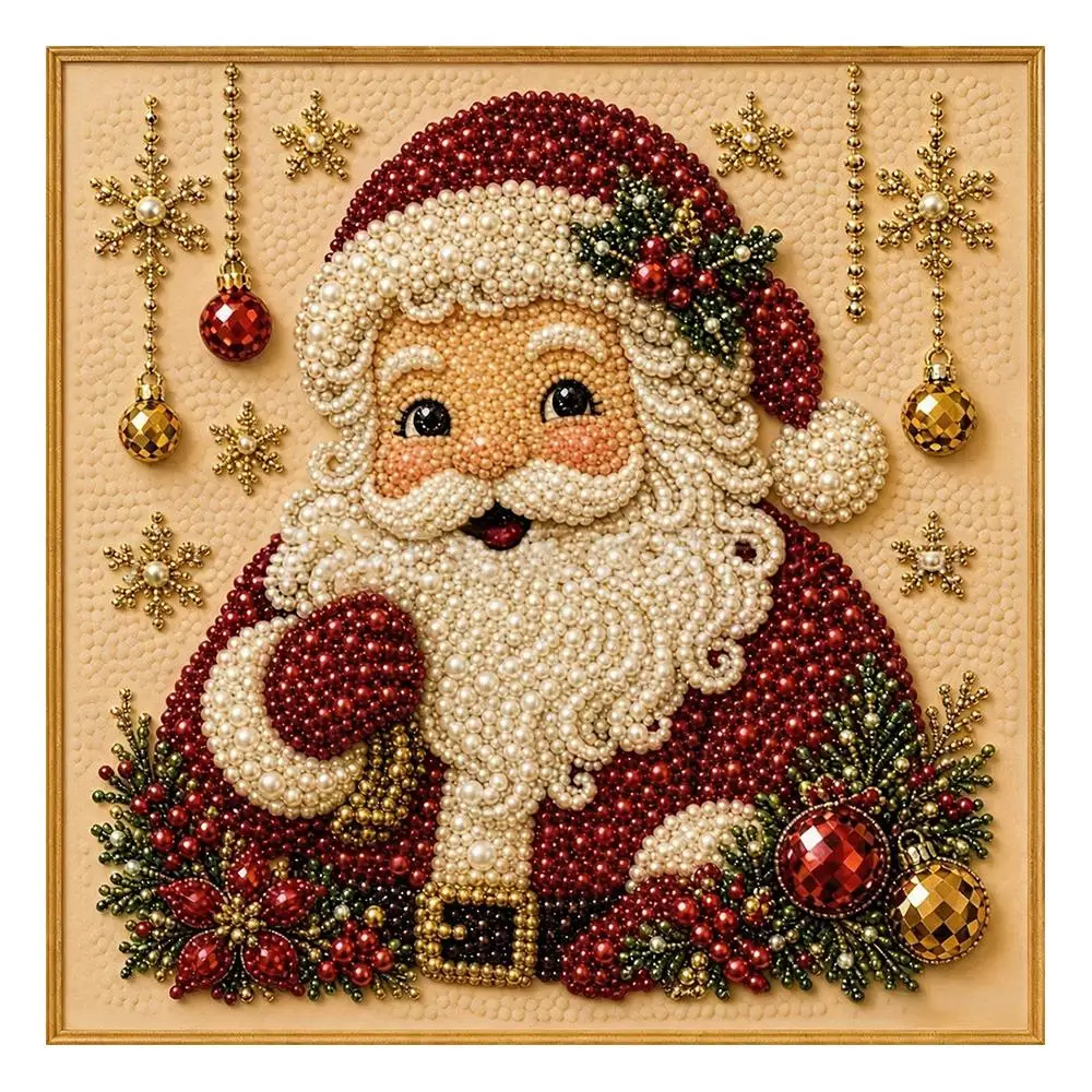 DIY Weihnachts-Perlenkunst-Sets 20x20cm Diamantmalerei Weihnachts-Perlenkunst-Set Weihnachtsmann Elch Auto DIY Dekorationsmalerei 2026 – Detail 9
