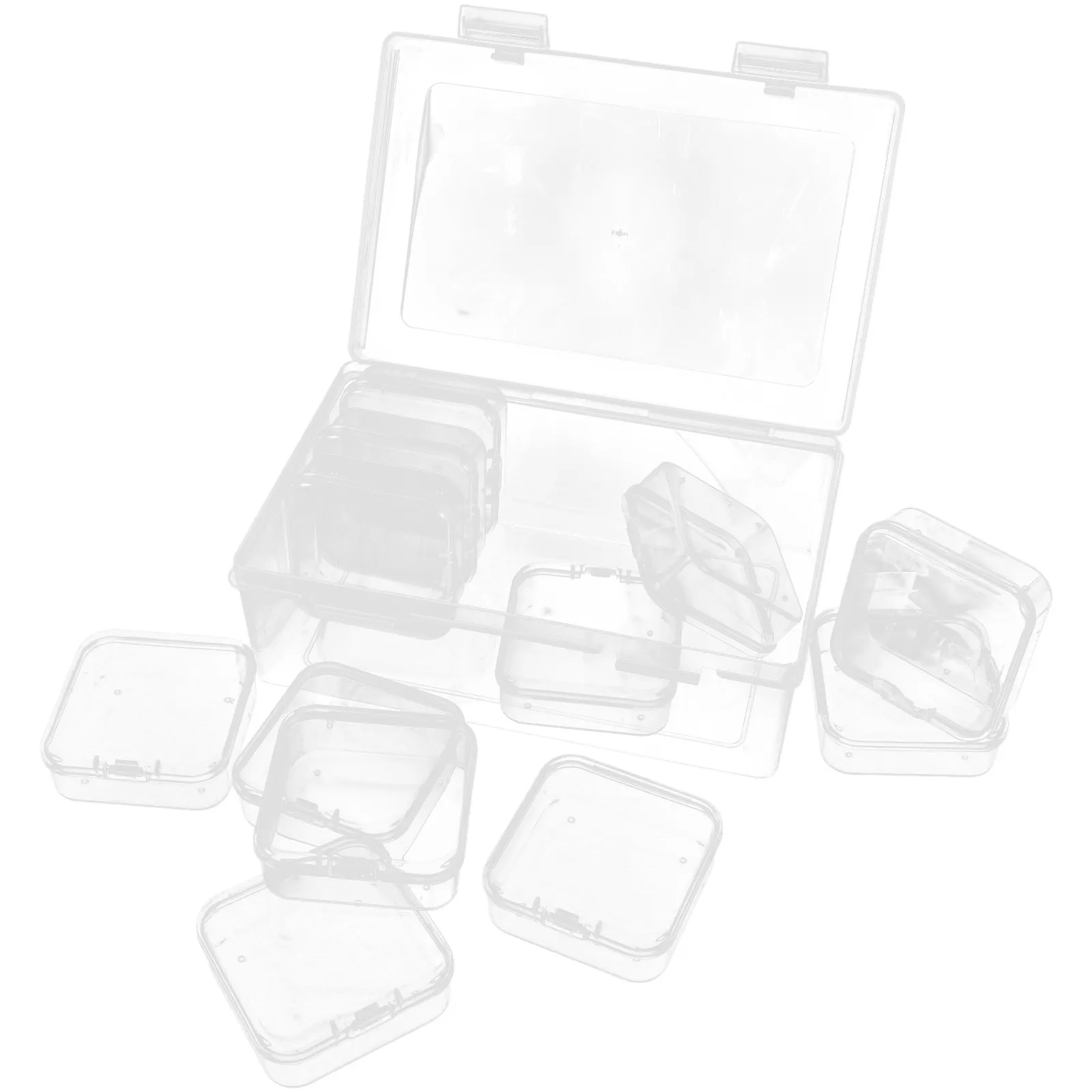 

12Pcs Clear Mini Bead Organizer Boxes for Nail Art Supplies Storage Small Jewelry Craft Beads DIY Bracelet Making Accessories