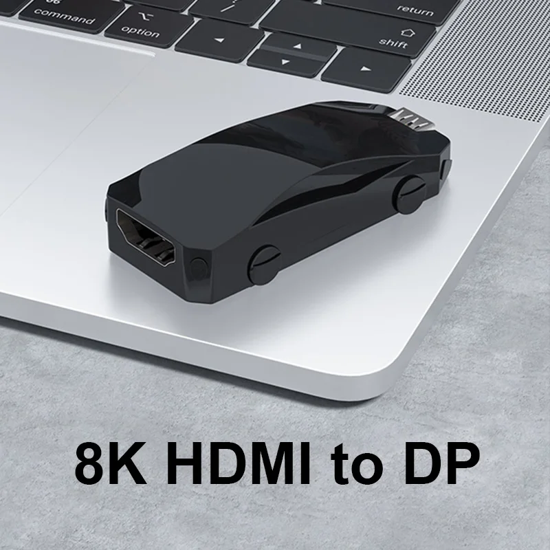 8K HDMI To DP Converter 4K 60Hz 4K120Hz HDMI DP Video Cable Extender Adapter for PS5 PS4 Xbox Laptop PC To TV Monitor Projector