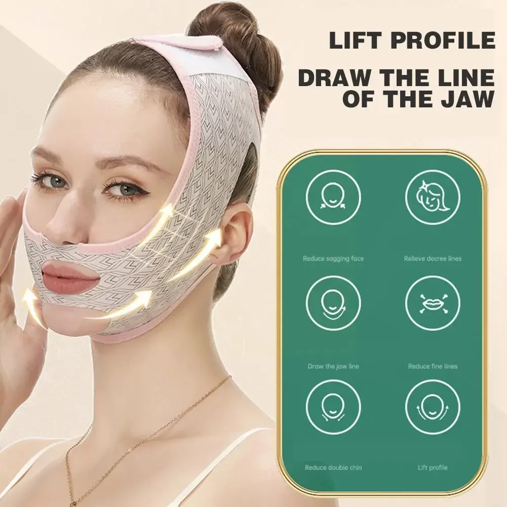 1pc Face Slimming Bandage V Line guancia mento collo Shaper cinturino per massaggio cintura Relax Lift Up Mask Beauty Face Sculpting Sleep Mask