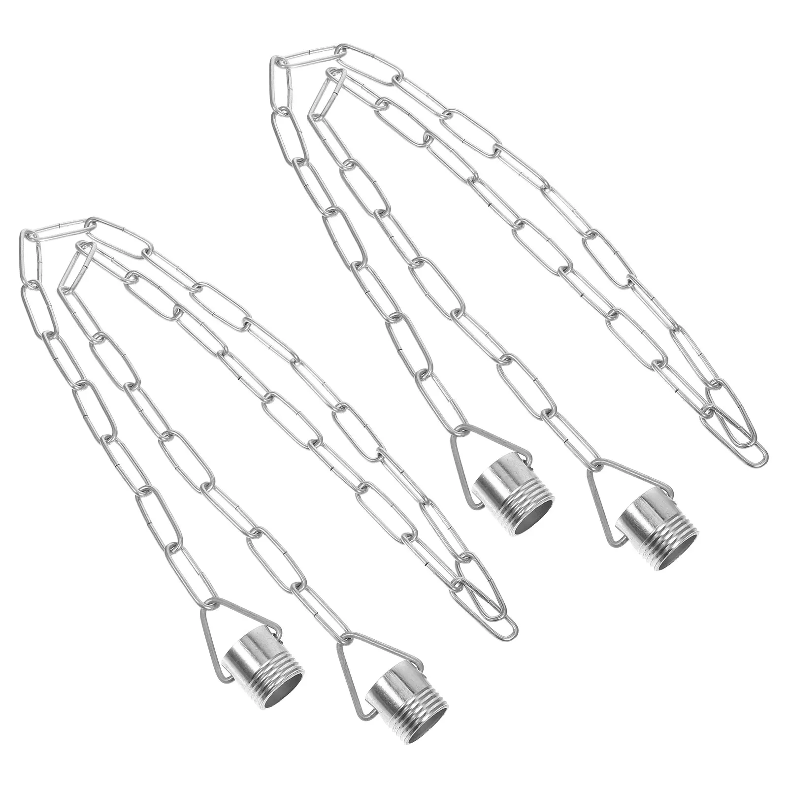 

2pcs Mining Lamp Hanging Chain Galvanized Adjustable Length for Factory Light Ch Small Chain Hook Decorative