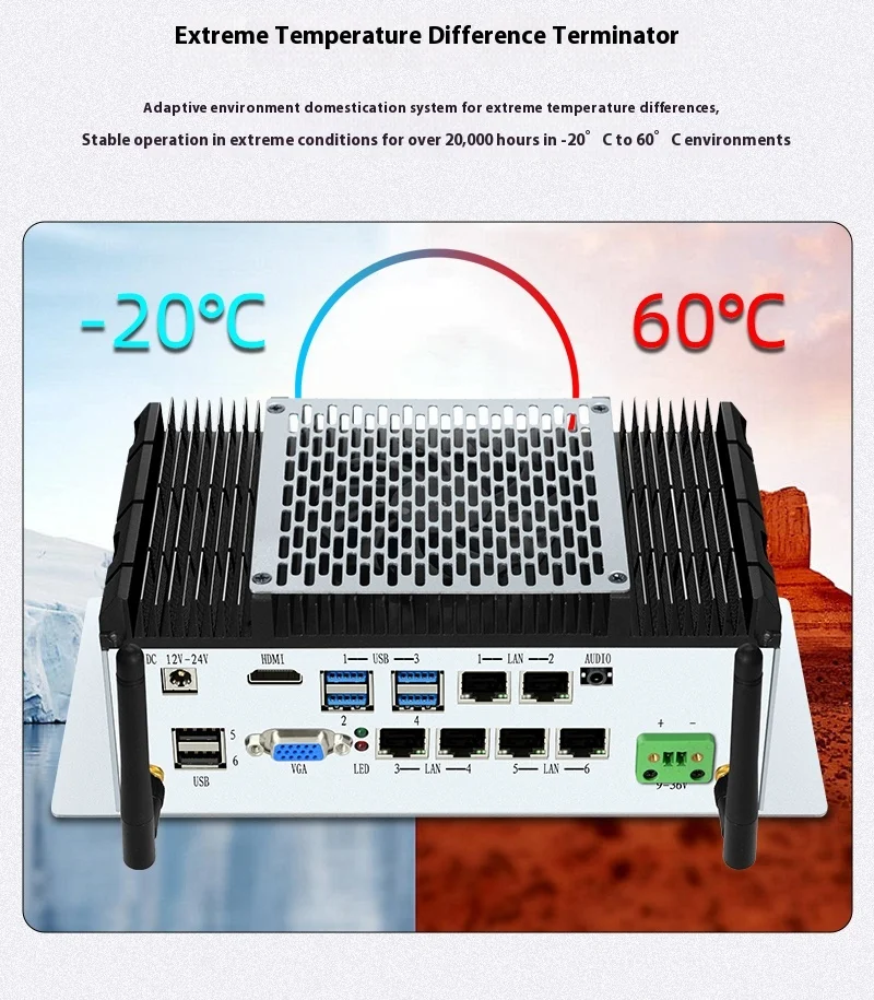 공장 가격 토프톤 X86 팬 장착 미니 PC 12세대 인텔 코어 I3 I5 I7 셀러론 신형 N97 DDR5 산업용 쿼드 코어 프록스모 서버 썸네일 4