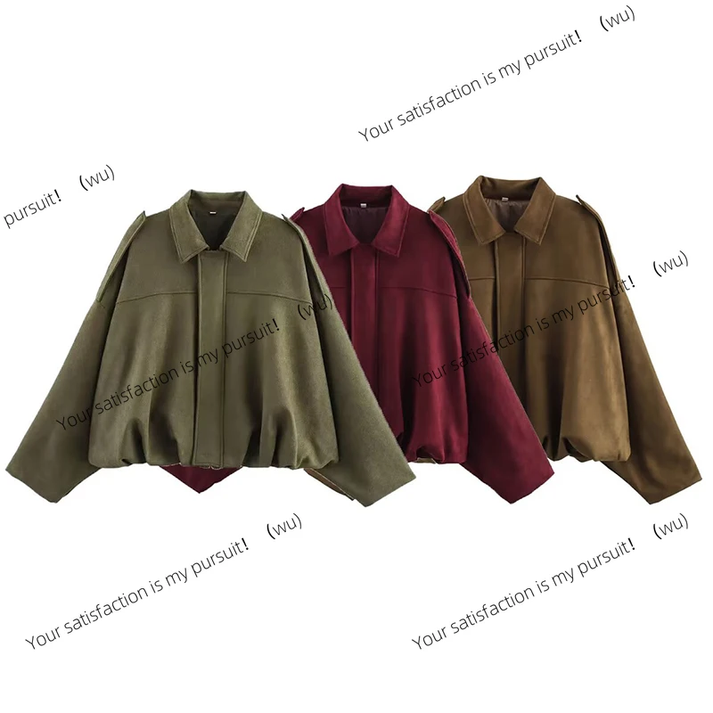 

ZOCI-Women's jacket, coat, autumn and winter fashion, loose long-sleeved coat, women's vintage coat, elegant top