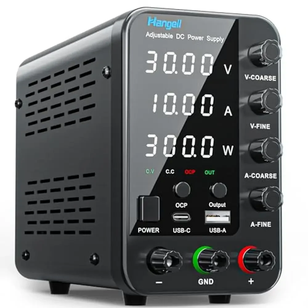 

30V 10A Variable Bench Power Supply with Encoder Knob and Short Circuit Alarm