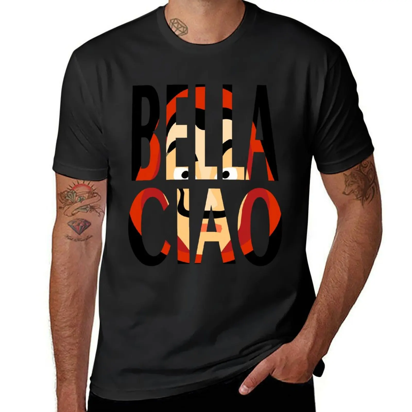 Bella ciao Netflix fan art T-Shirt shirts graphic tees oversized graphics Men's t shirts