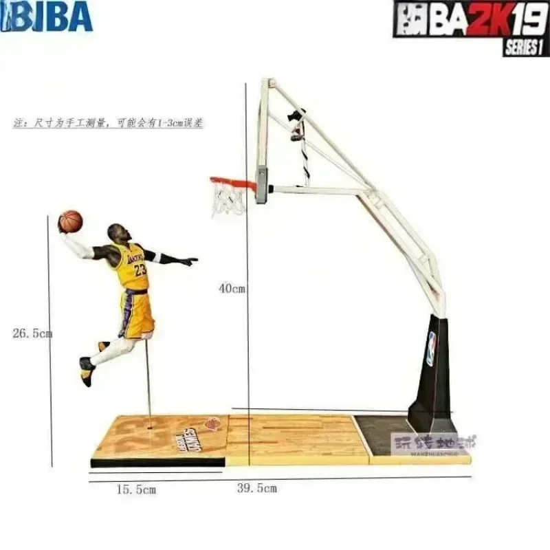 Op voorraad Basketball Star James King Slam Dunk Basketball Stand 1/9 Basketball Player Model Action Figure Modellen Speelgoed Pop Geschenken