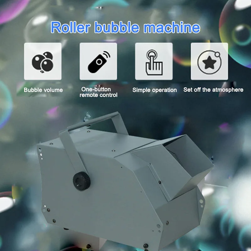 B-200 Portable Bubble Machine Wireless Remote Control Bubbles Blower Automatic Foam Maker Apply To Stage Show & Wedding Ceremony